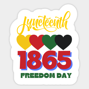 Juneteenth 1865 Freedom Day Sticker